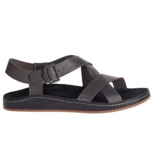 Chaco Wayfarer Tornado Strappy Sandals Gray Leather Women 11 Criss Cross Outdoor
